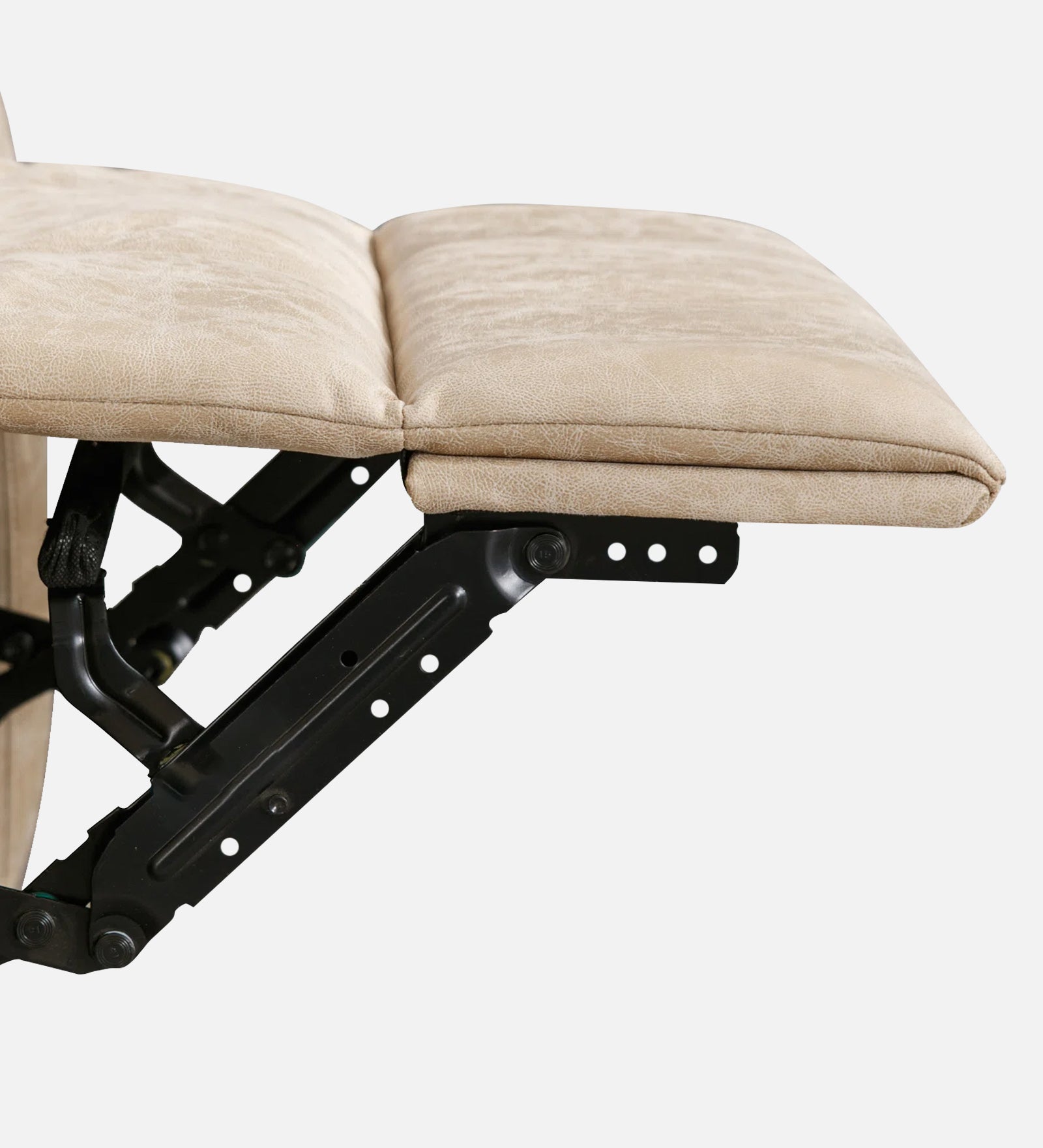 Mason Leatherette 1 Seater Motorized Recliner In Beige Faux Leather Finish - Febonic Living