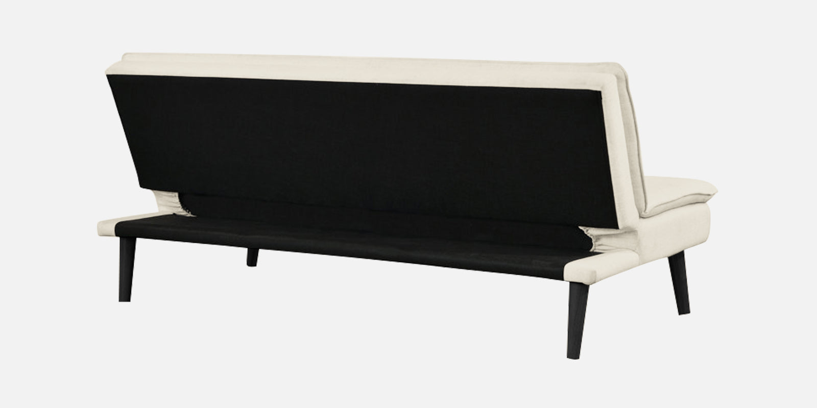 Toner Fabric 3 Seater Convertible Sofa Cum Bed In Ivory Cream Colour - Febonic Living