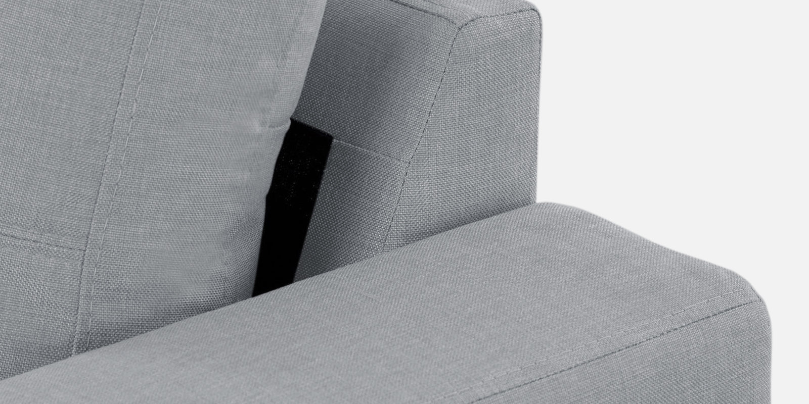 Perry Fabric RHS Sectional Sofa (3+Lounger) In Coin Grey Colour - Febonic Living