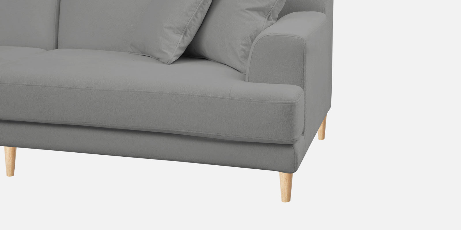 Woody Fabric 2 Seater Sofa In Smoke Grey Colour - Febonic Living