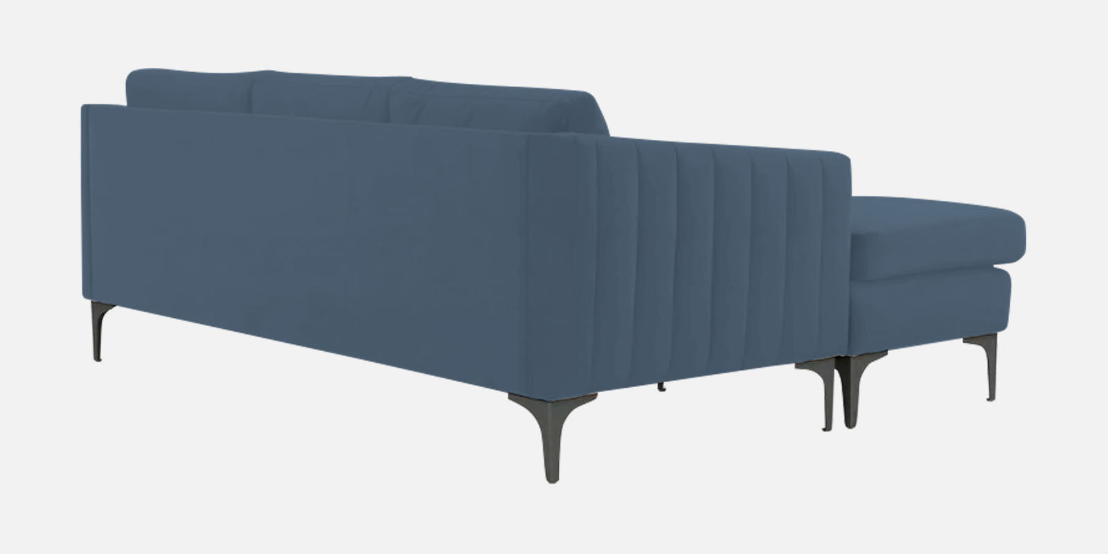Haru Fabric RHS Sectional Sofa (2+Lounger) In Oxford Blue Colour - Febonic Living