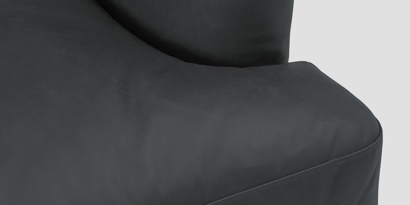 Sterio Leatherette 2 Seater Sofa In Pepper Grey Colour - Febonic Living