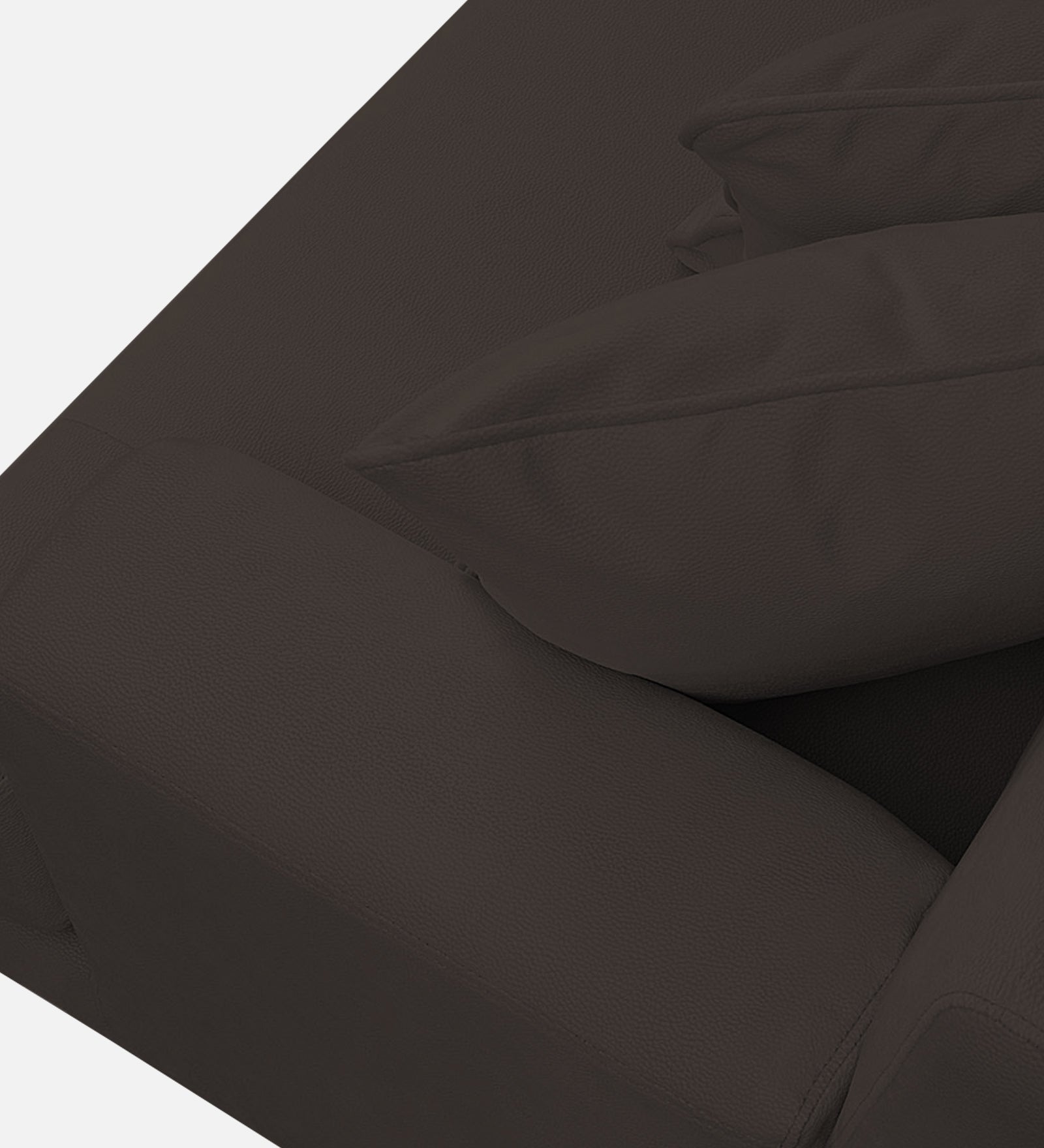 Woody Fabric 1 Seater Sofa in Coal Brown Colour