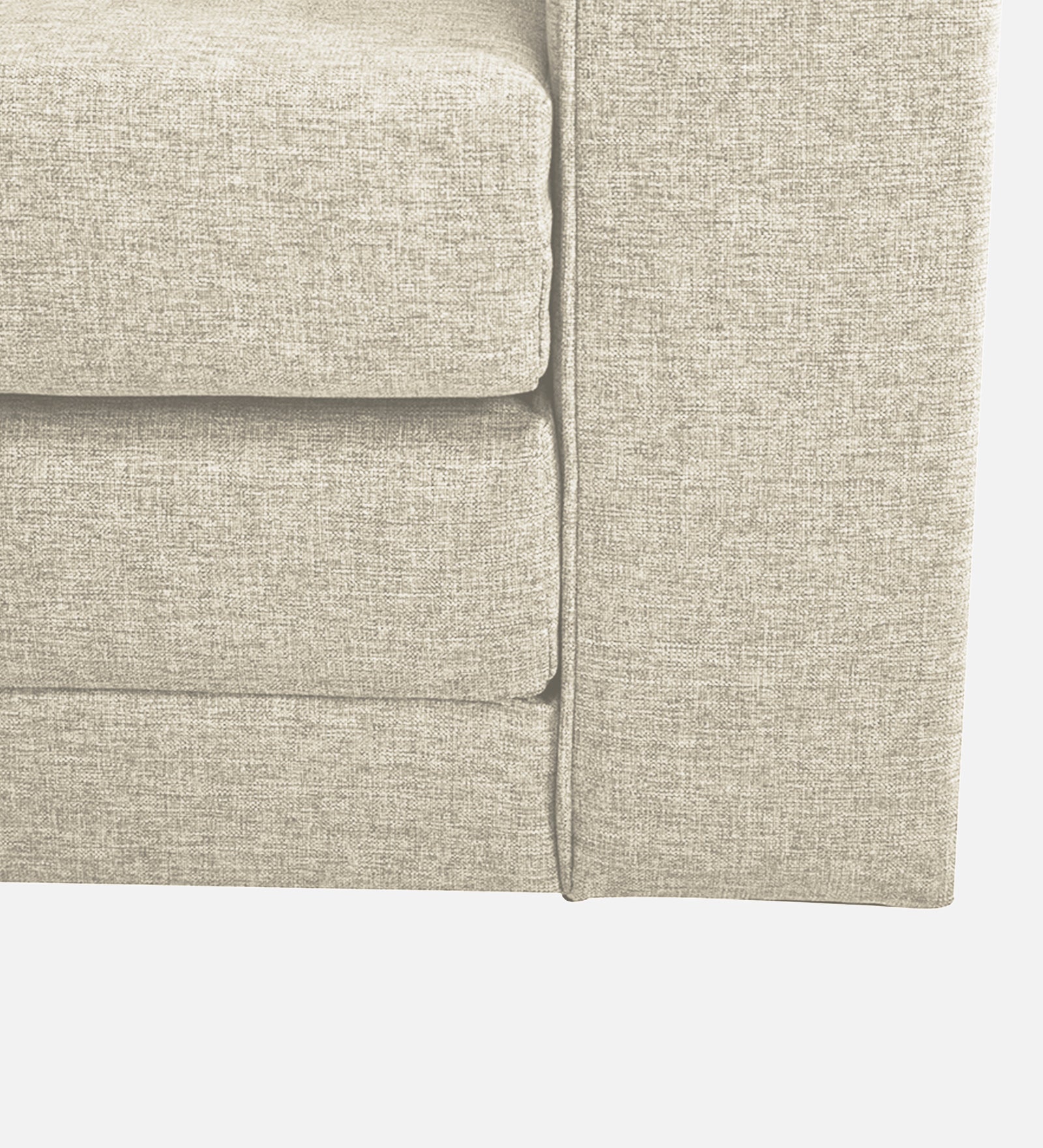 Kenia Fabric 1 Seater Foldable Sofa Cum Bed In Ivory cream Colour - Febonic Living