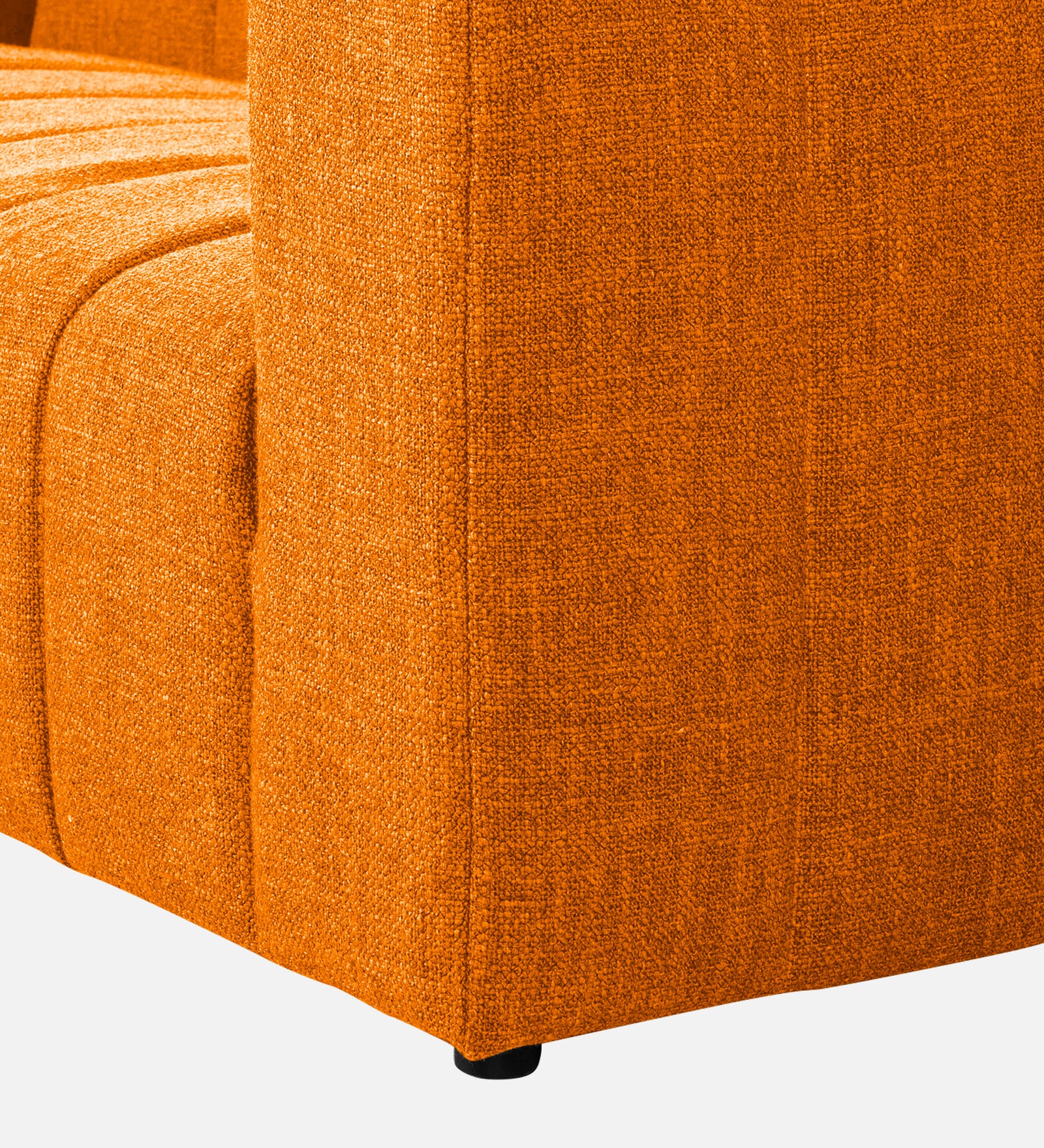 Lara Fabric 1 Seater Sofa In Vivid Orange Colour - Febonic Living