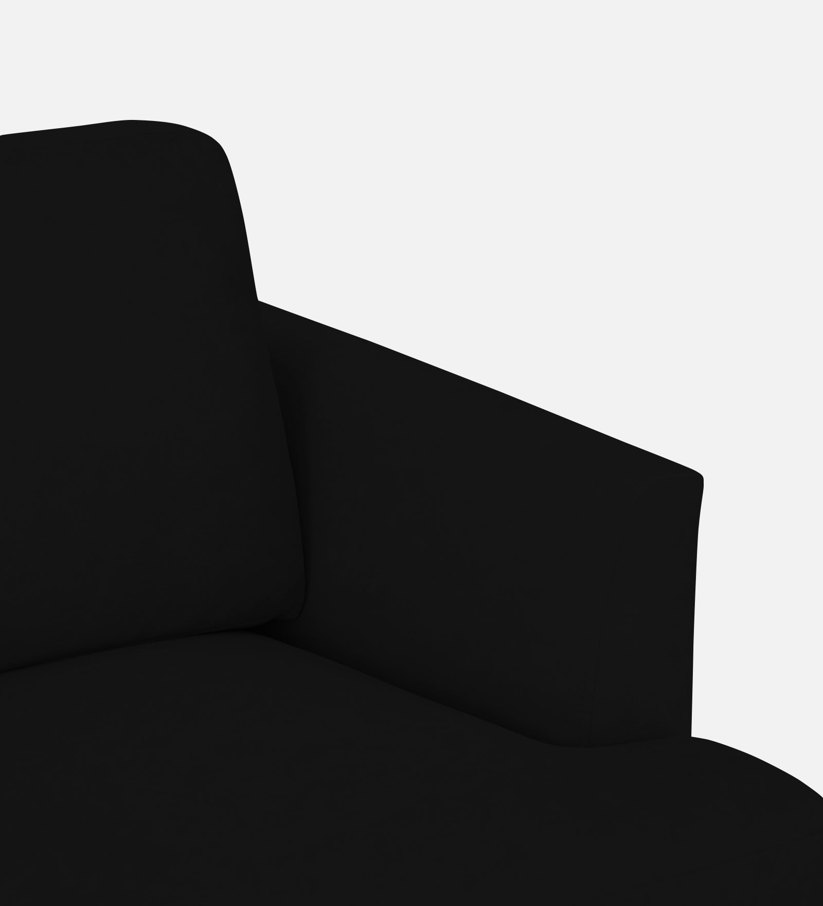 Motra Velvet 1 Seater Sofa In Adam Black Colour - Febonic Living