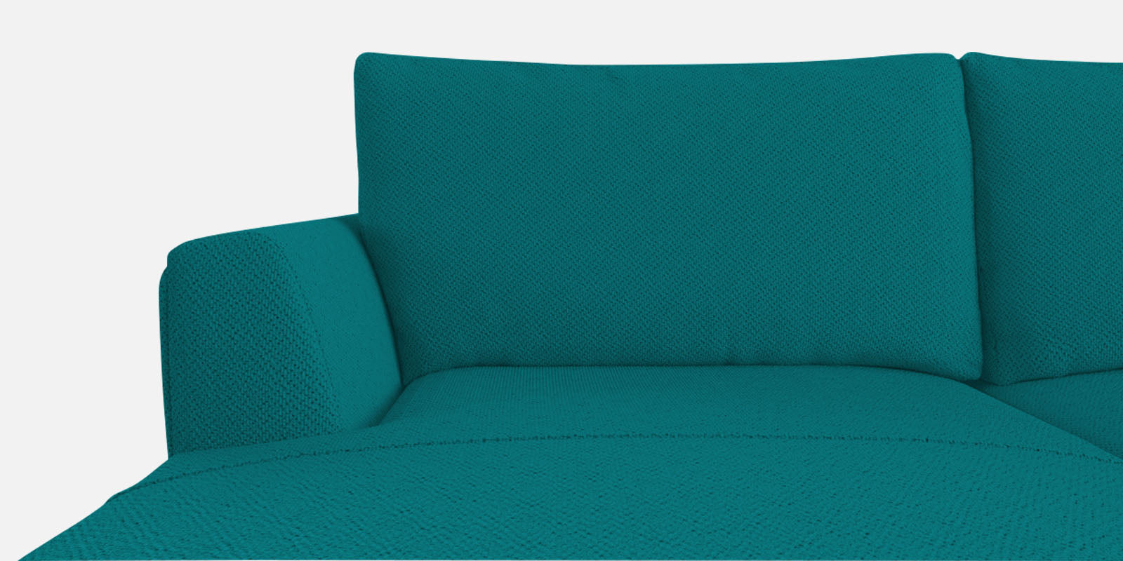 Como Fabric RHS Sectional Sofa (3+Lounger) in Sea Green Colour