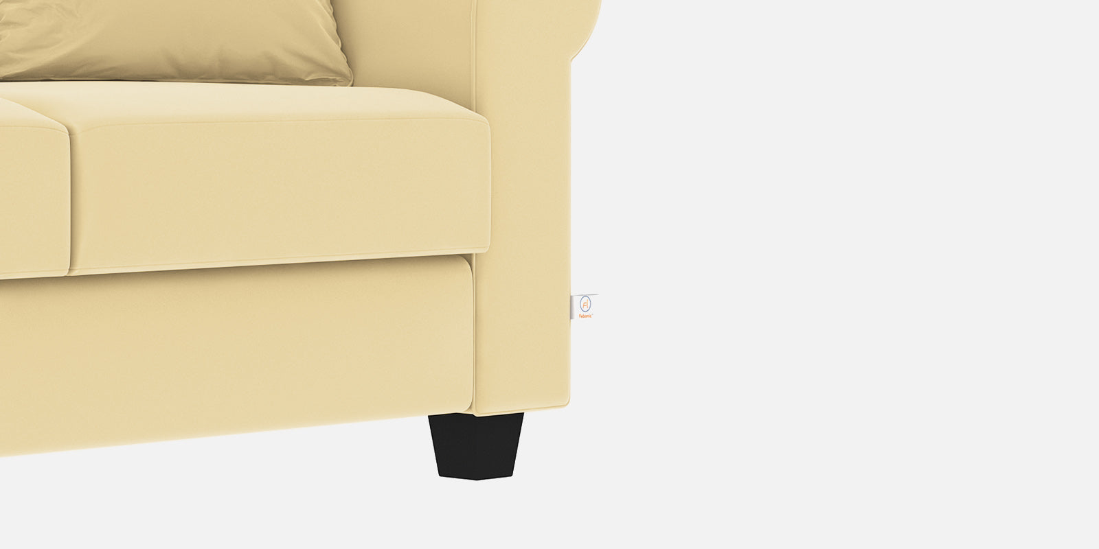 Numonk Velvet 3 Seater Sofa In Sandy Beige Colour - Febonic Living