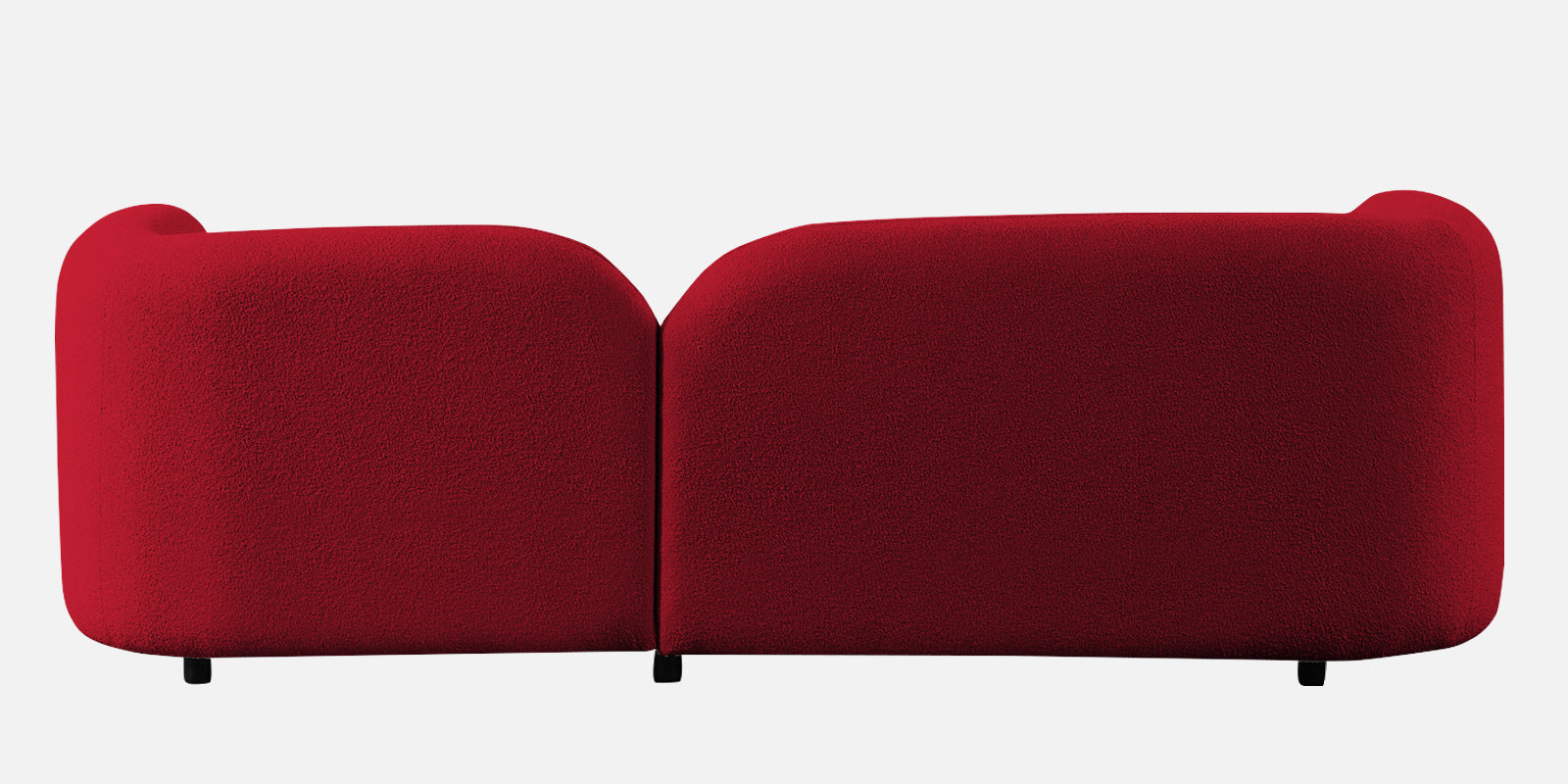 Corny Boucle Fabric 3 Seater Sofa In Candy Red Colour - Febonic Living