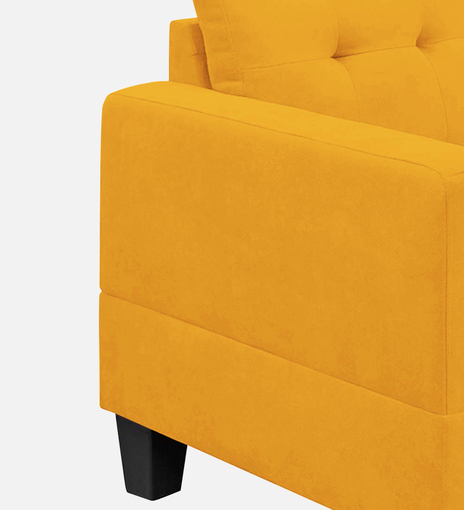Thomas Fabric 1 Seater Sofa In Bold Yellow Colour - Febonic Living