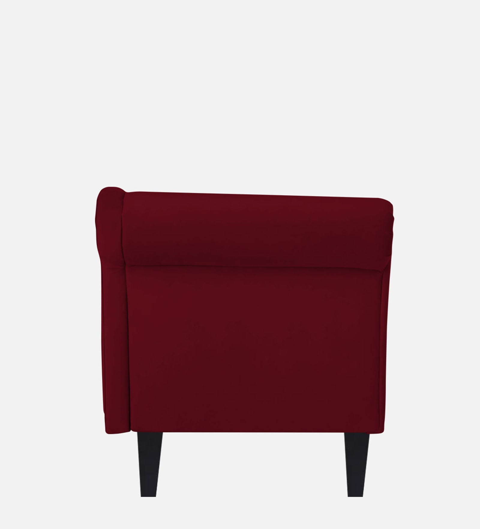 Rana Velvet RHS Chaise Lounger In Dark Maroon Colour - Febonic Living