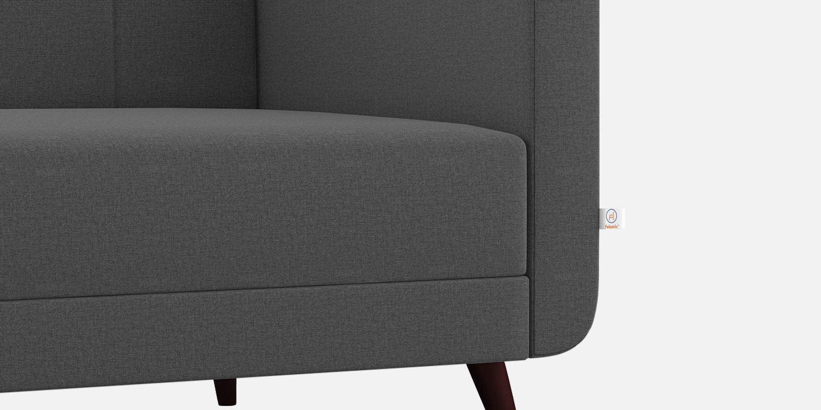 Wiki Velvet 3 Seater Sofa In Davy grey Colour - Febonic Living
