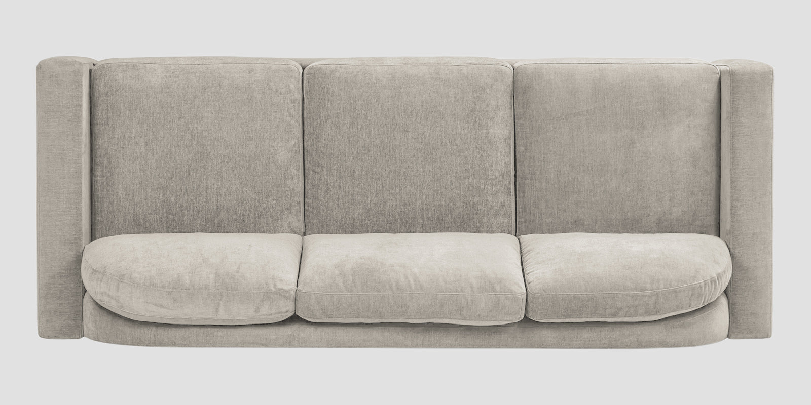Dara Fabric 3 Seater Sofa In Ash Grey Colour - Febonic Living