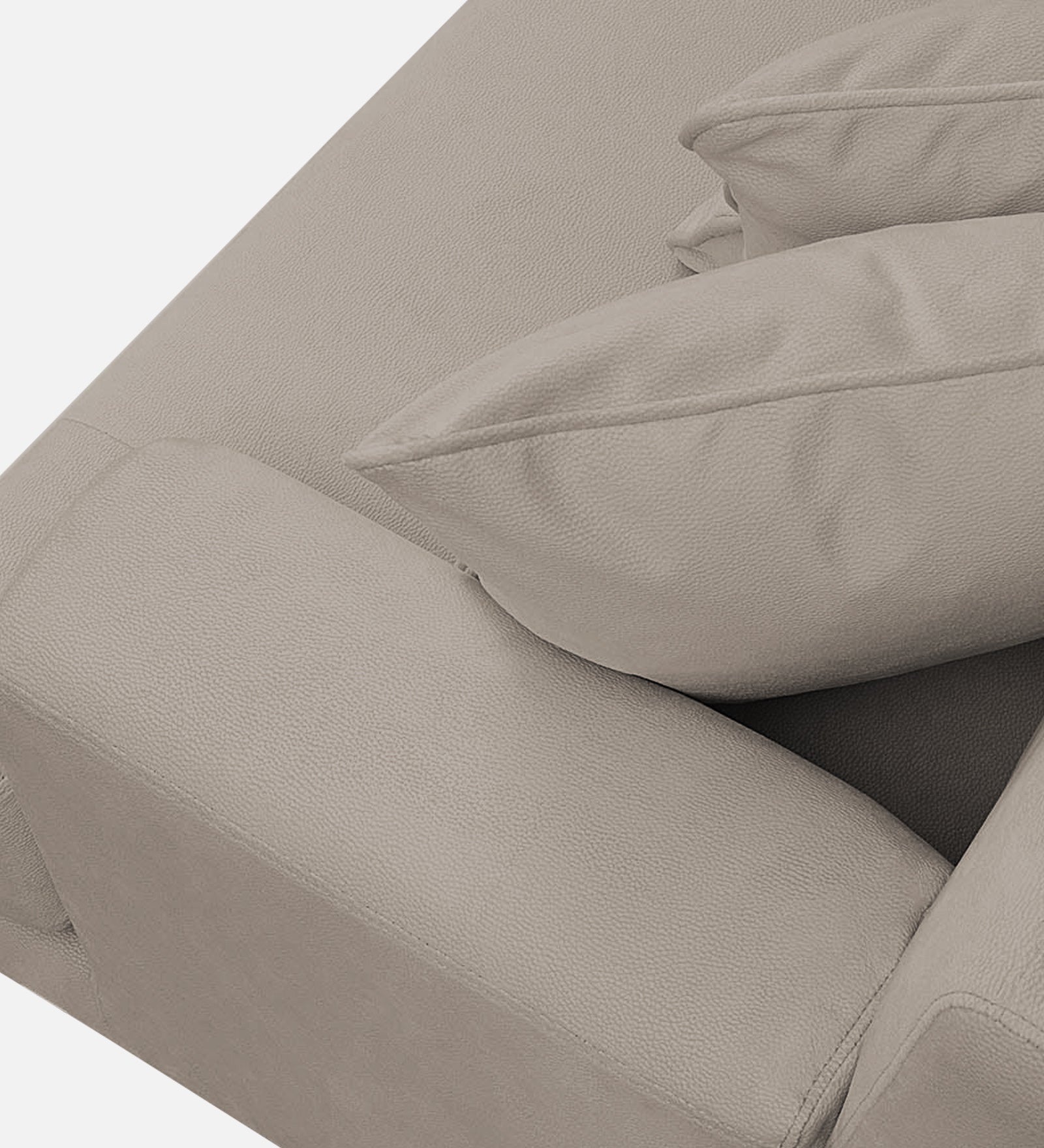 Woody Fabric 1 Seater Sofa In Oat Beige Colour - Febonic Living