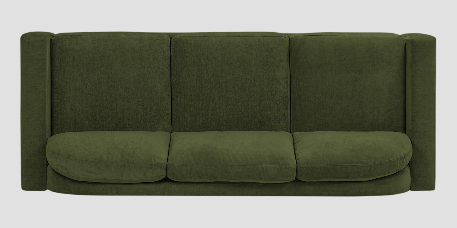 Dara Fabric 3 Seater Sofa In Olive Green Colour