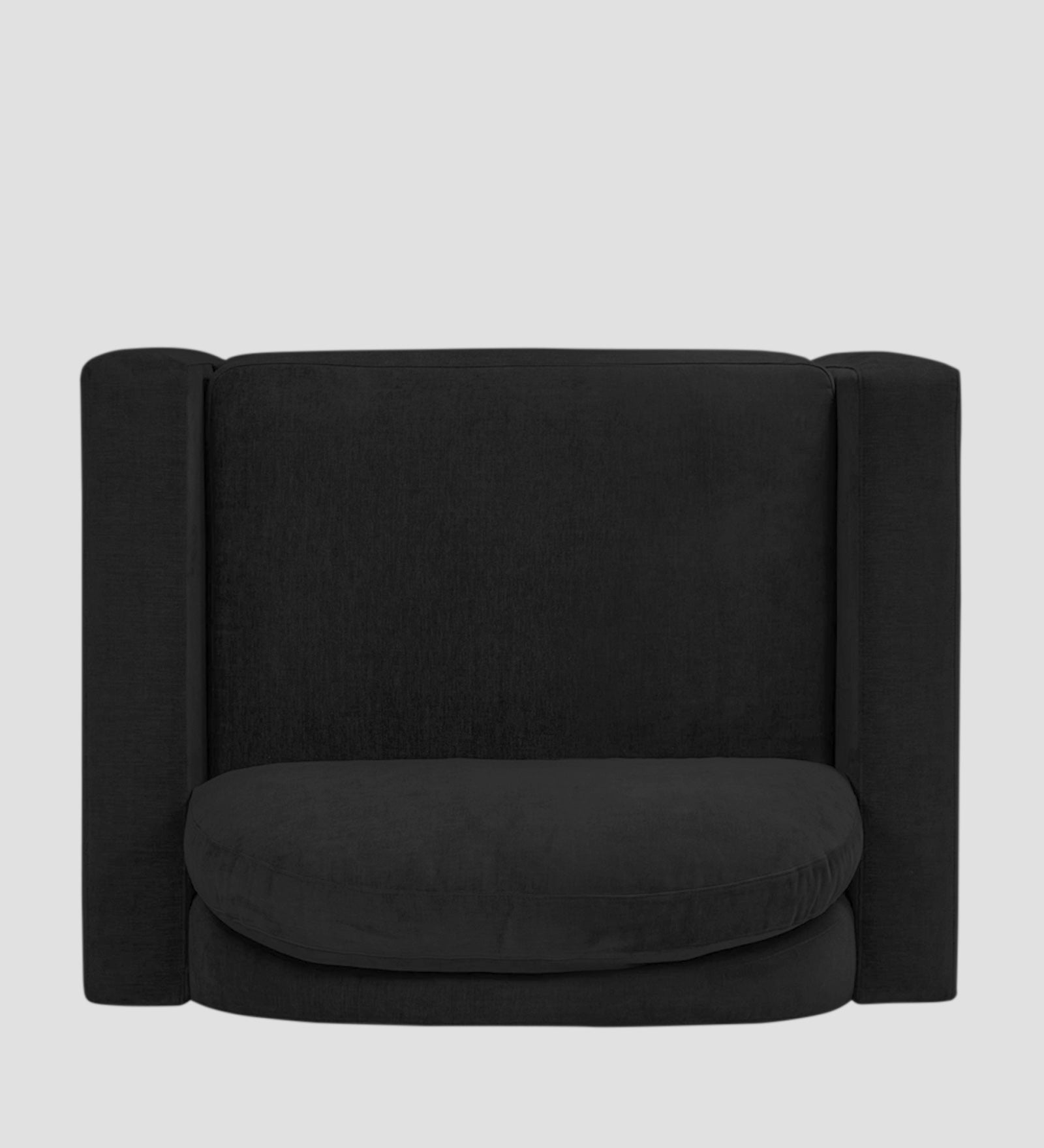 Dara Fabric 1 Seater Sofa In Zed Black Colour - Febonic Living