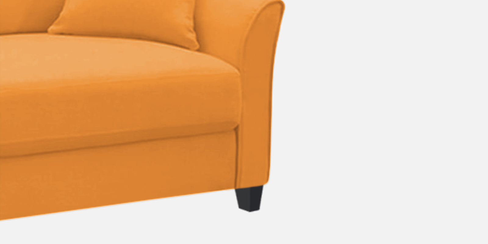 Daroo Velvet 2 Seater Sofa In Tangerine Orange Colour