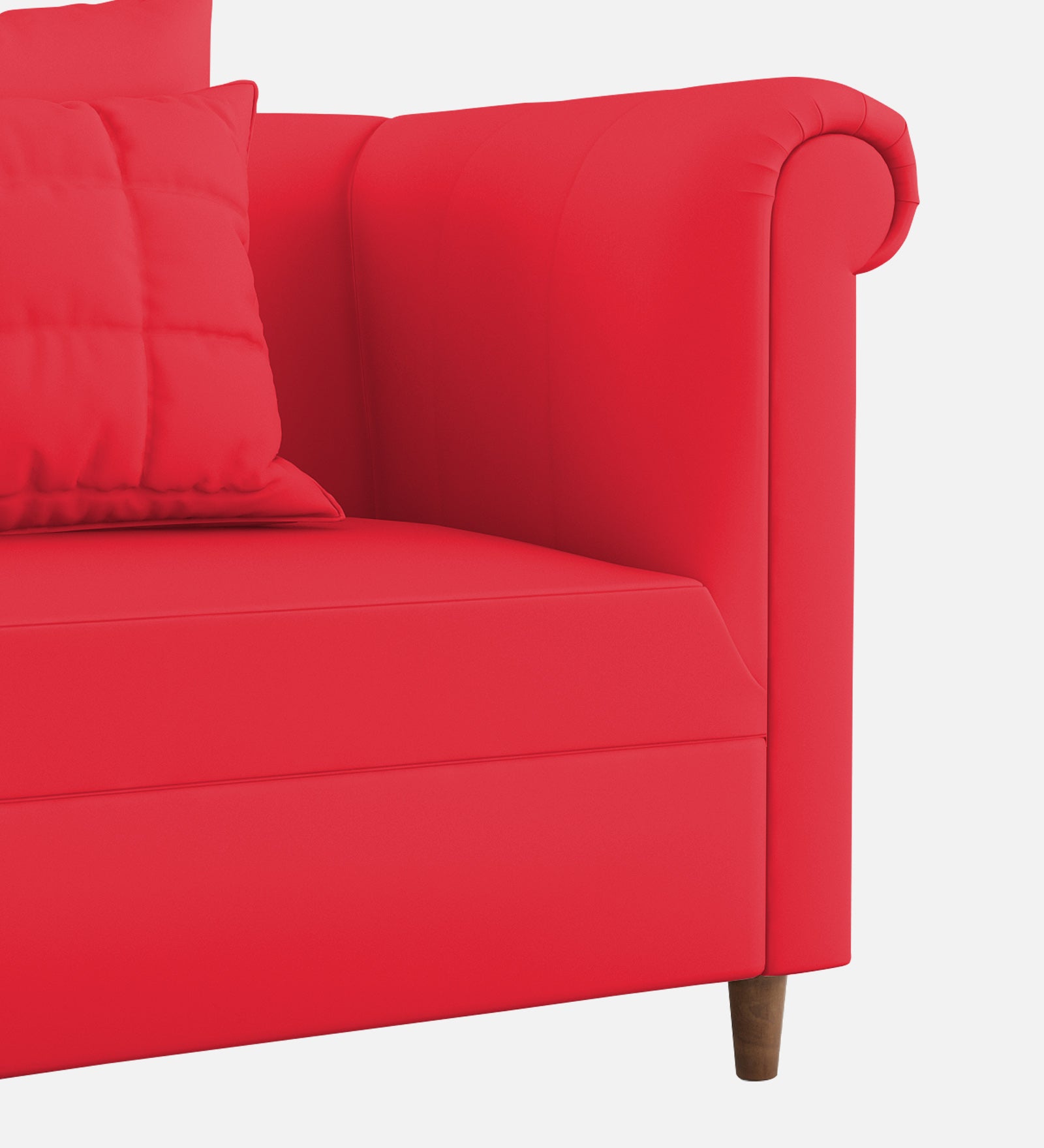 Rubi Velvet 1 Seater Sofa In Ox Blood Maroon Colour - Febonic Living
