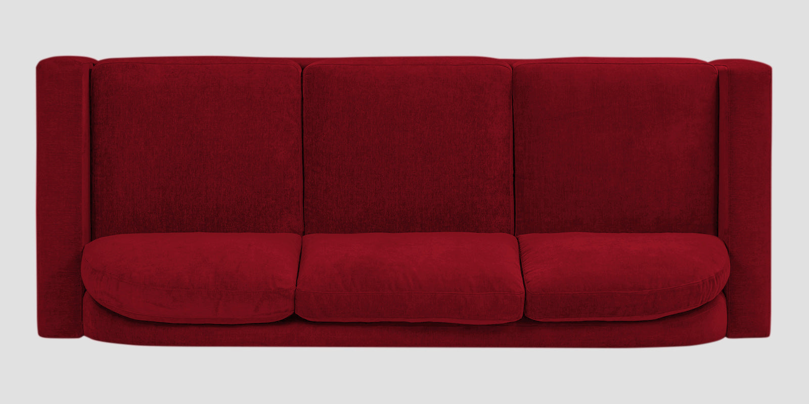 Dara Fabric 3 Seater Sofa In Ruby Red Colour