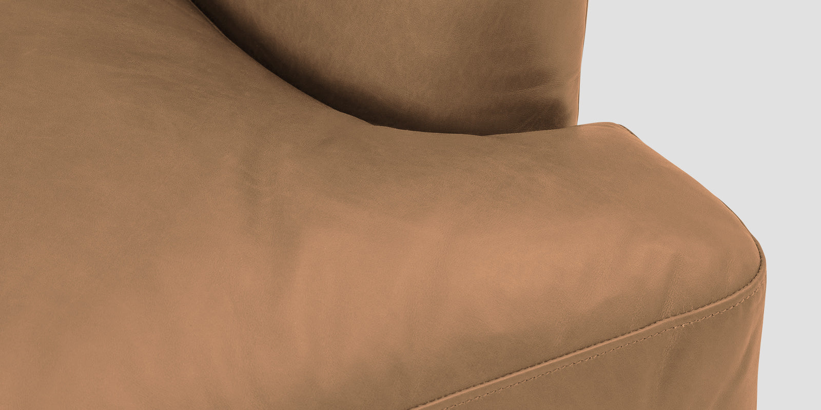 Sterio Leatherette 2 Seater Sofa In Sepia Beige Colour - Febonic Living
