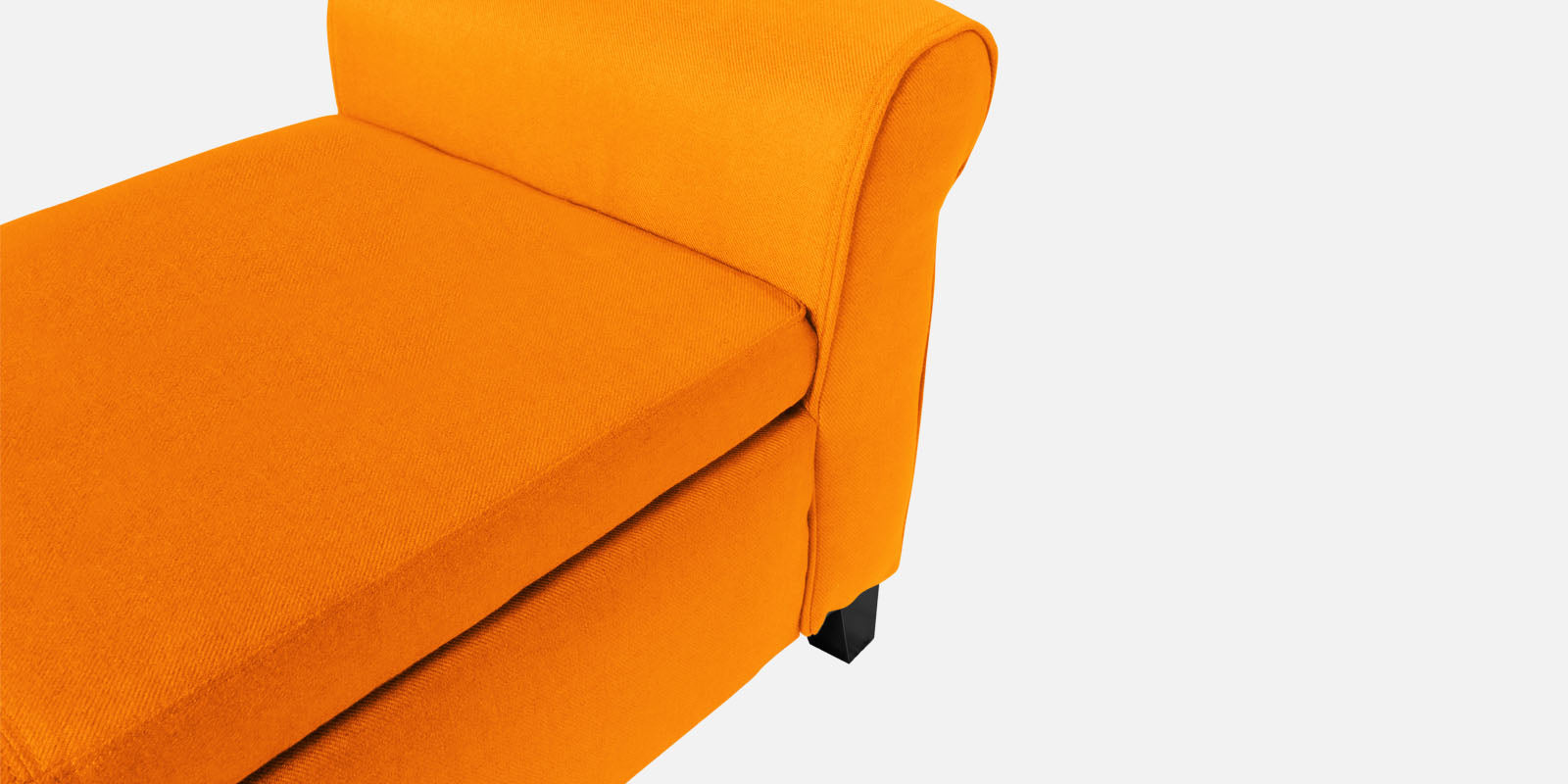 Molo Fabric 2 Seater Recamier in Vivid Orange Colour With Storage