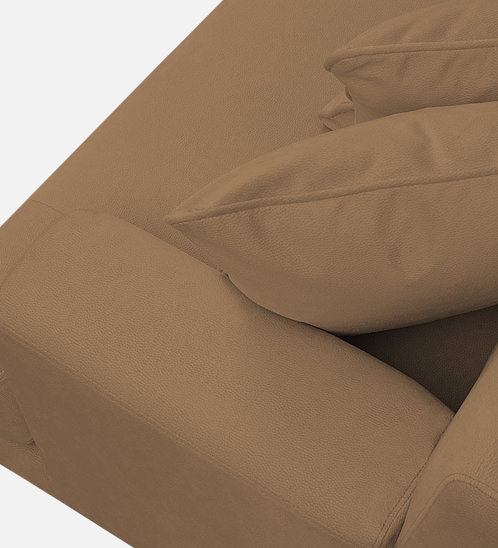 Woody Fabric 1 Seater Sofa in Dusty peach Colour