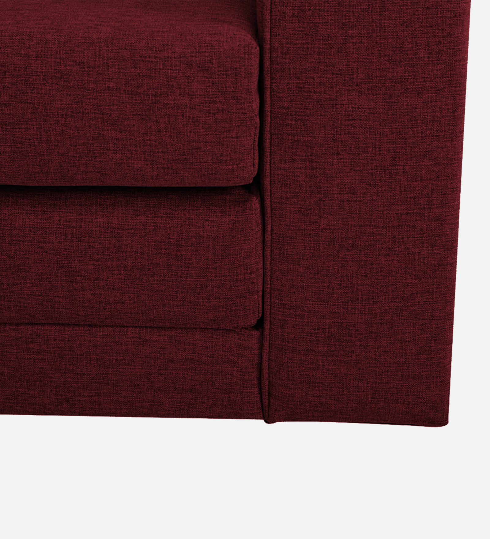 Kenia Fabric 1 Seater Foldable Sofa Cum Bed In Blood Maroon Colour - Febonic Living