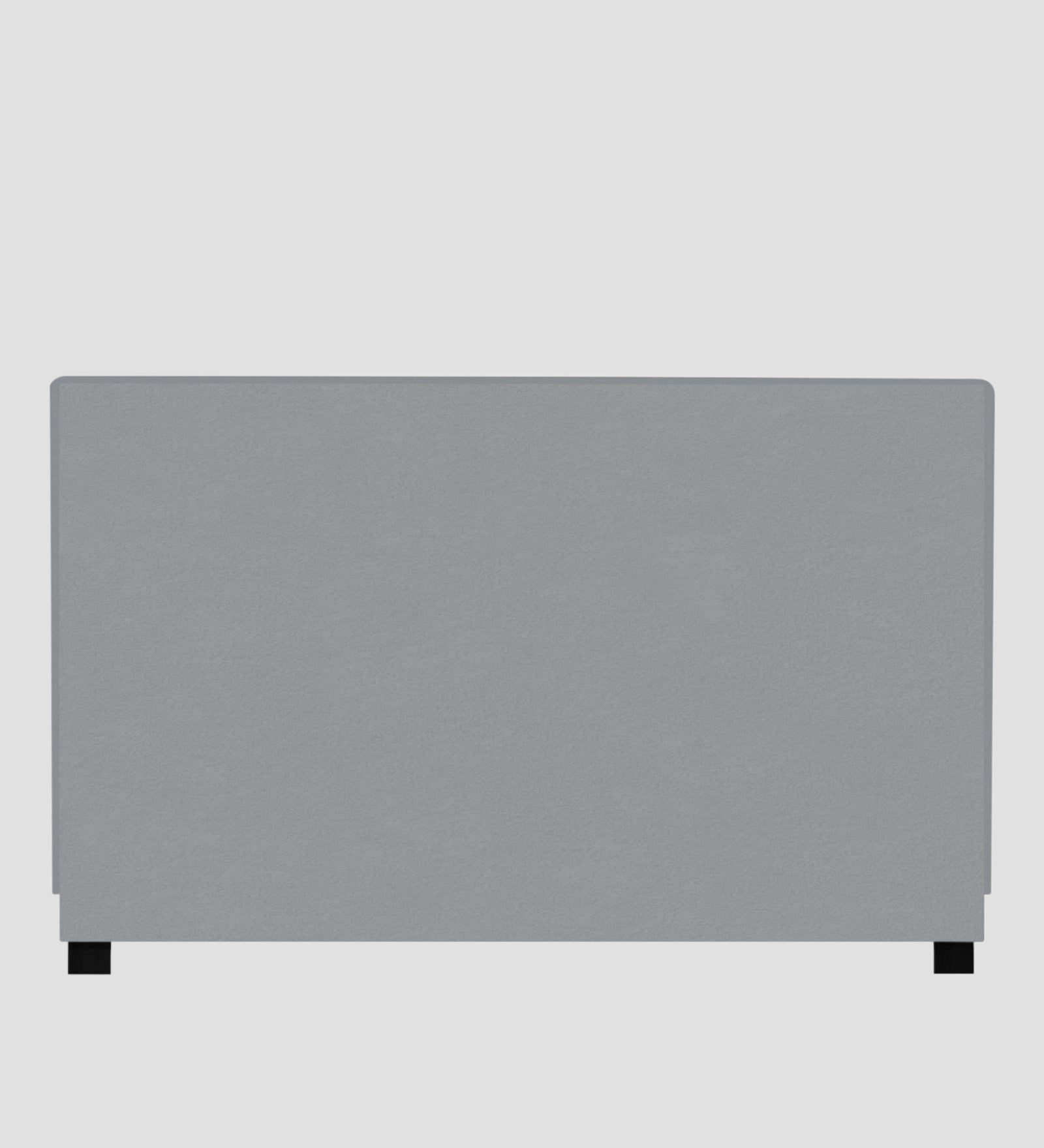 Asyra Velvet Queen Size Bed in Concrete Grey Colour With Box Storage - Febonic Living
