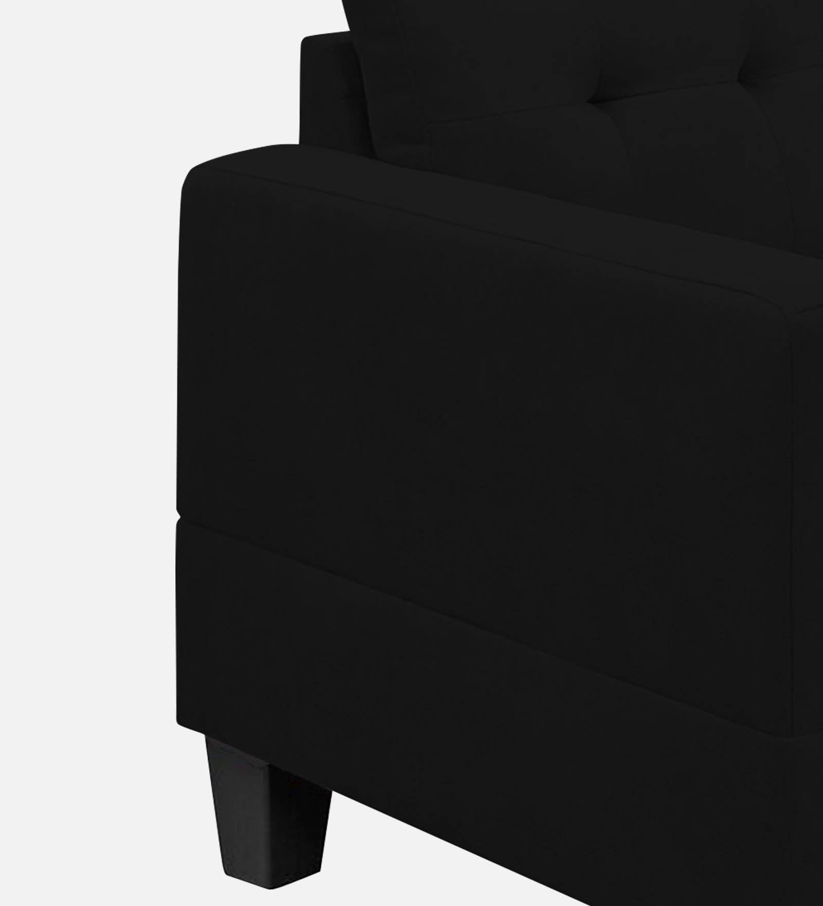Thomas Fabric 1 Seater Sofa In Zed Black Colour - Febonic Living