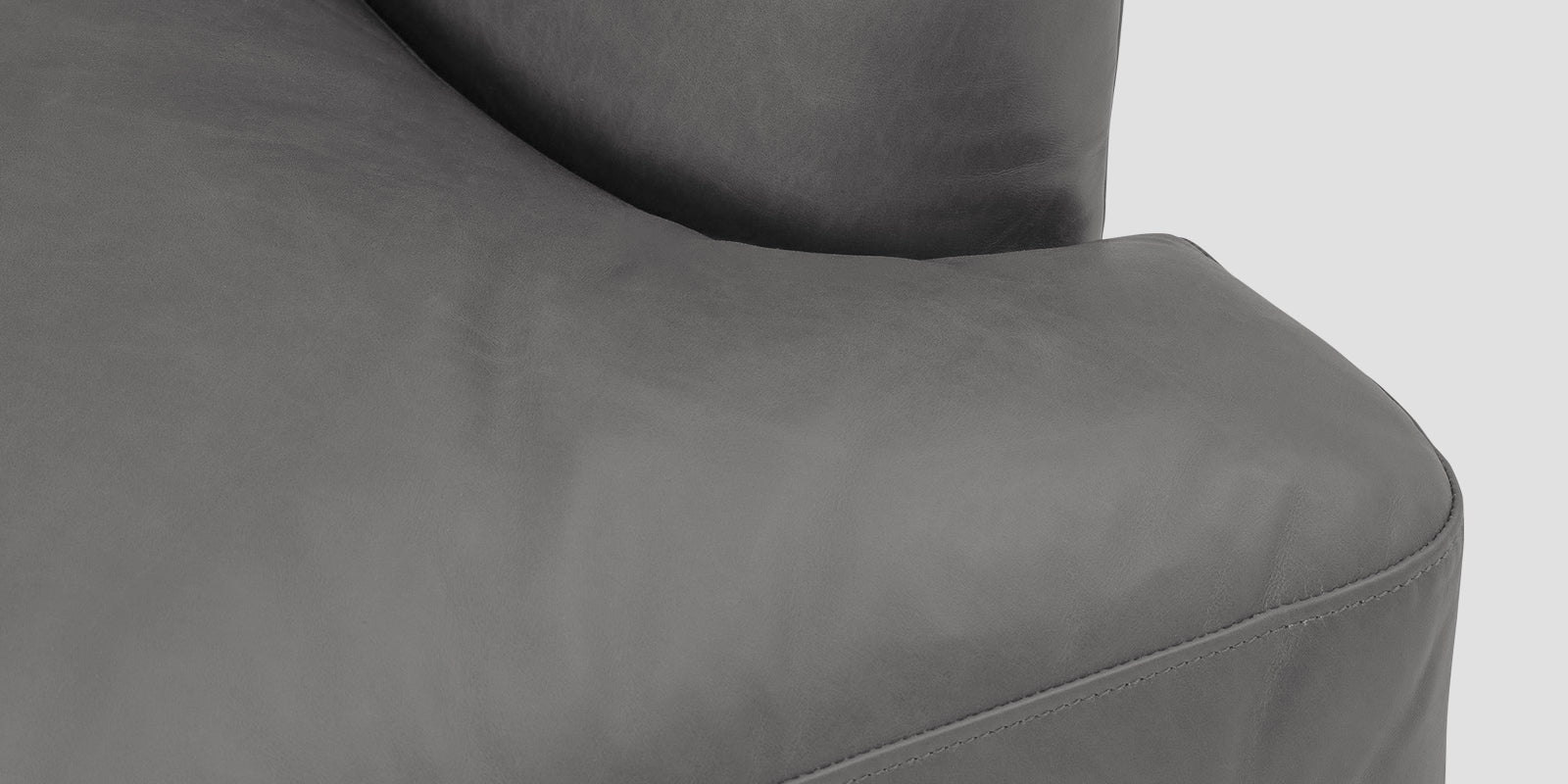 Sterio Leatherette 2 Seater Sofa In Dim Grey Colour - Febonic Living