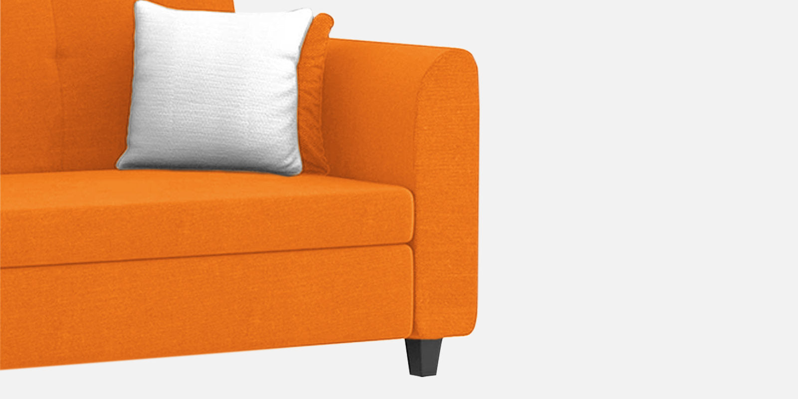 Denmark Fabric 3 Seater Sofa In Vivid Orange Colour - Febonic Living