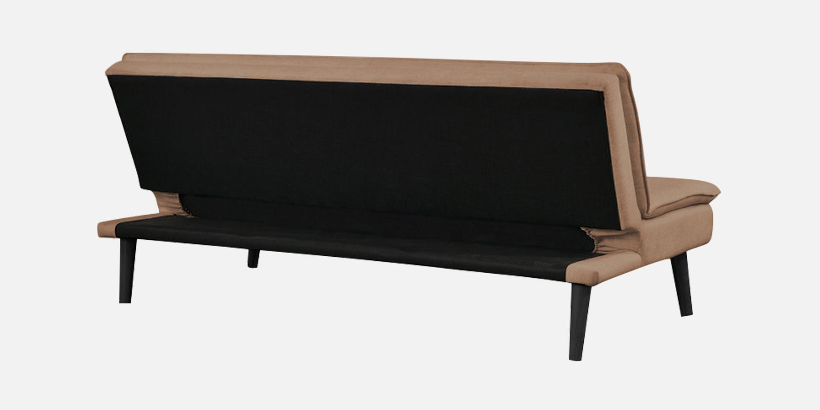 Toner Fabric 3 Seater Convertible Sofa Cum Bed In Cosmic Beige Colour - Febonic Living