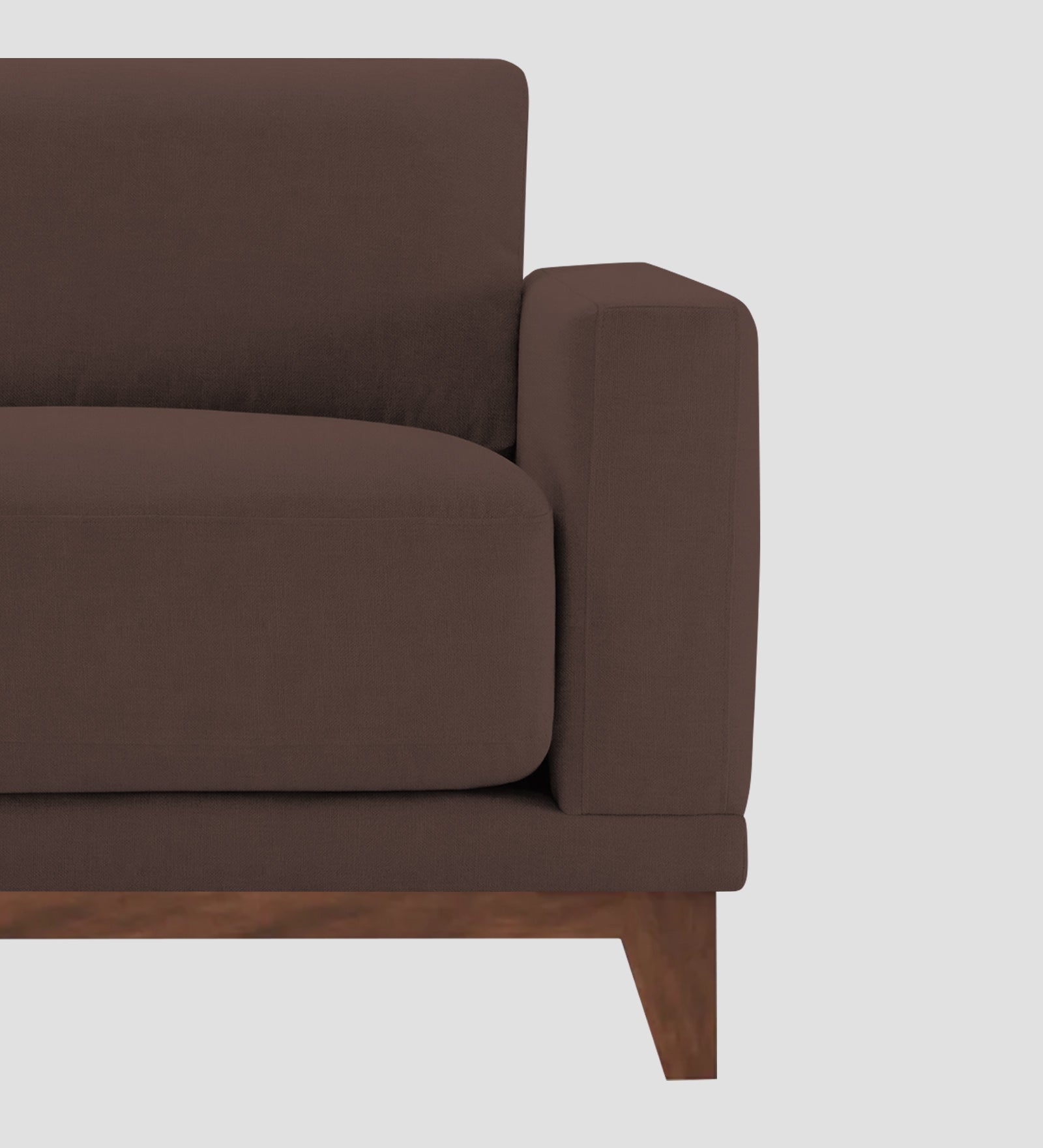 Esha Fabric 1 Seater Sofa In Caramel Brown Colour - Febonic Living