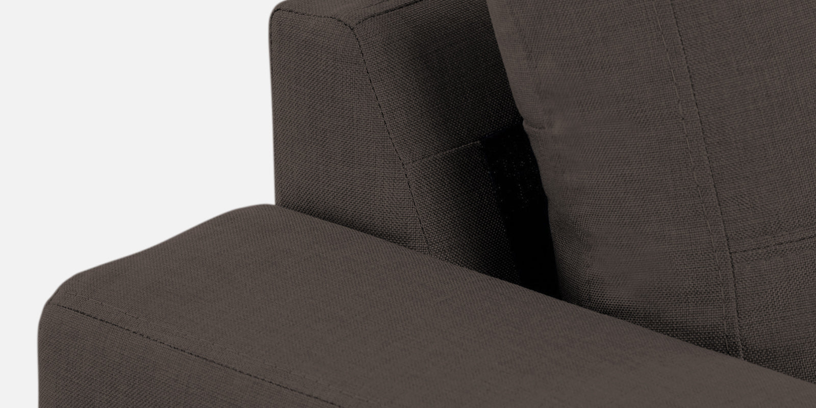 Perry Fabric LHS Sectional Sofa (3+Lounger) In Caspa Brown Colour - Febonic Living