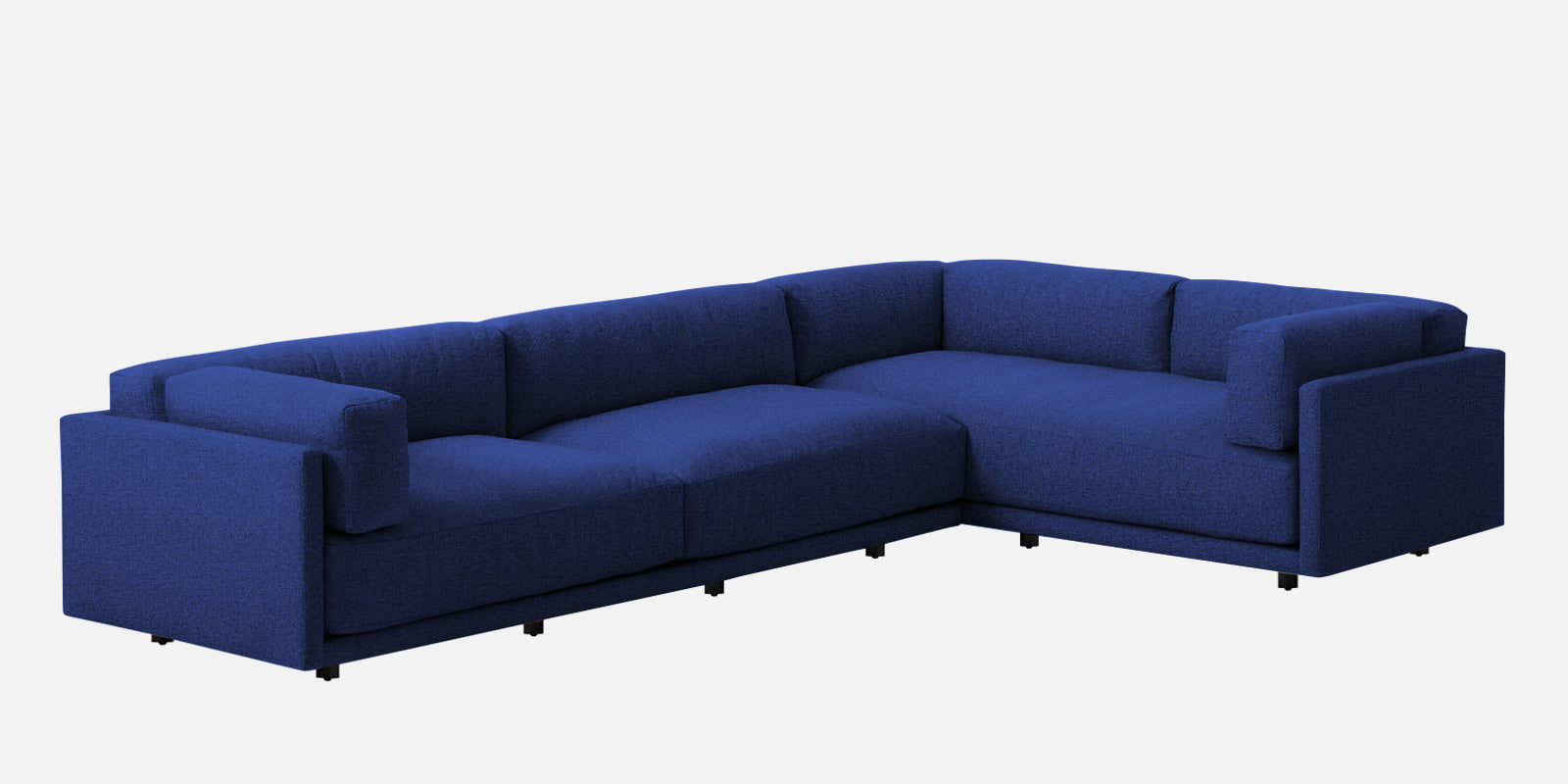 Nixon Fabric 6 Seater LHS Corner Sofa In Royal Blue Colour - Febonic Living
