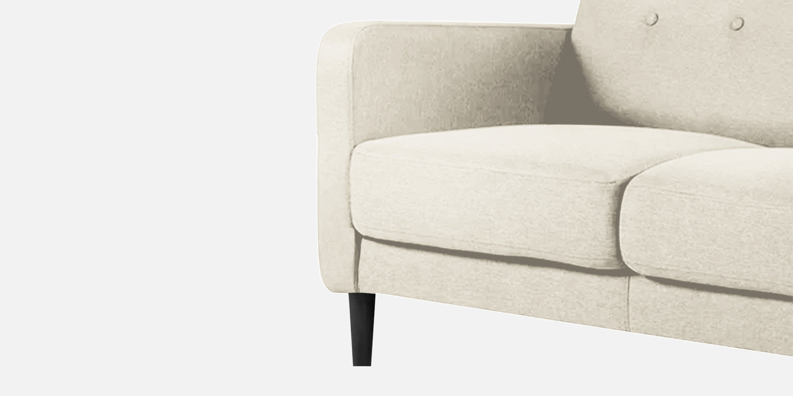 Marq Fabric 3 Seater Sofa In Ivory Cream Colour - Febonic Living