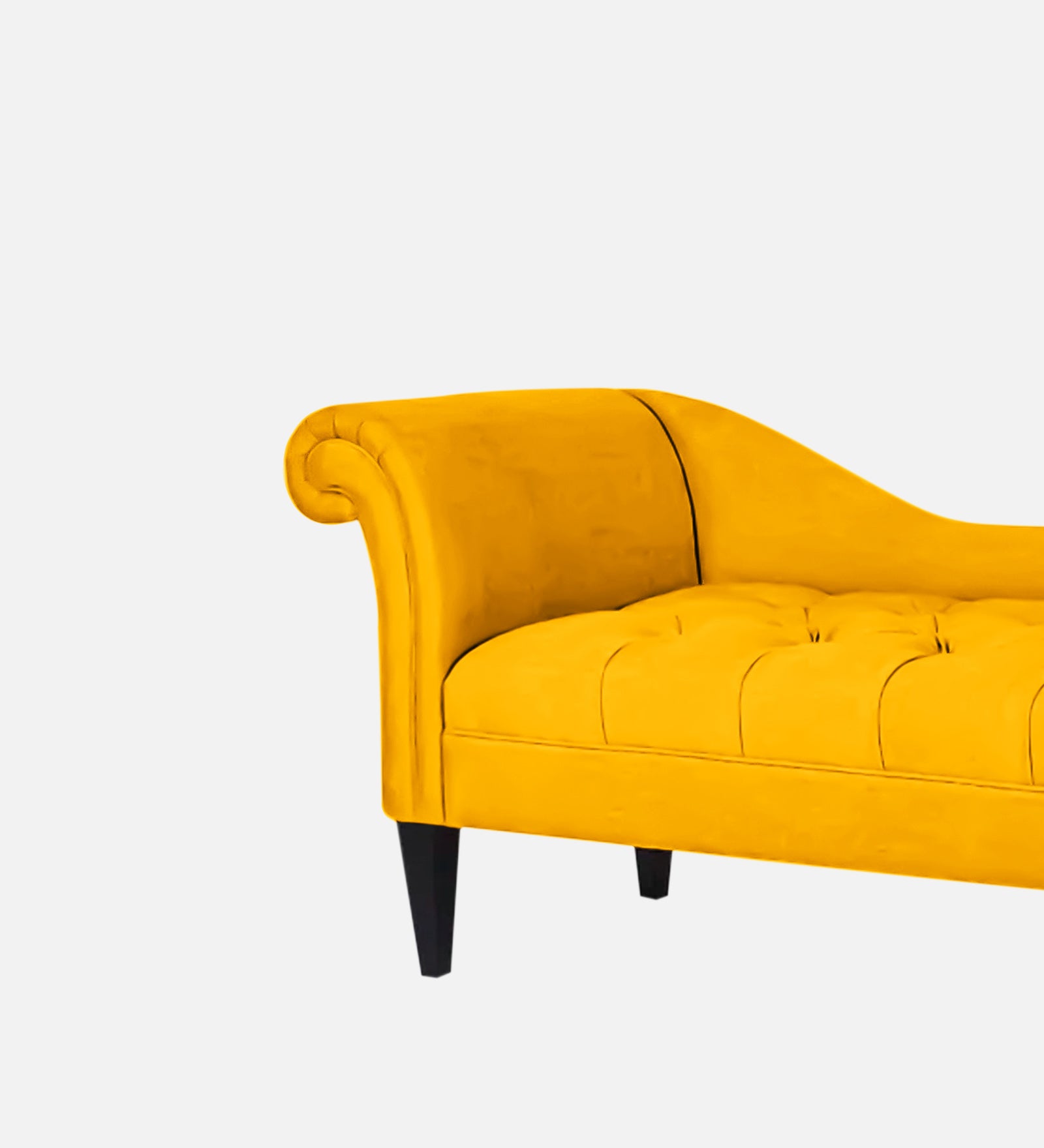 Adria Fabric RHS Chaise Lounger In Bold Yellow Colour - Febonic Living