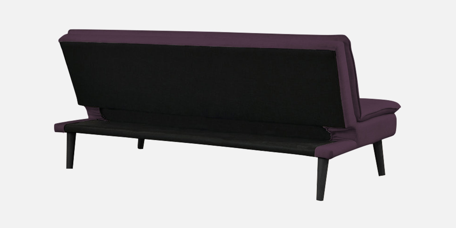 Toner Fabric 3 Seater Convertible Sofa Cum Bed In Greek Purple Colour - Febonic Living