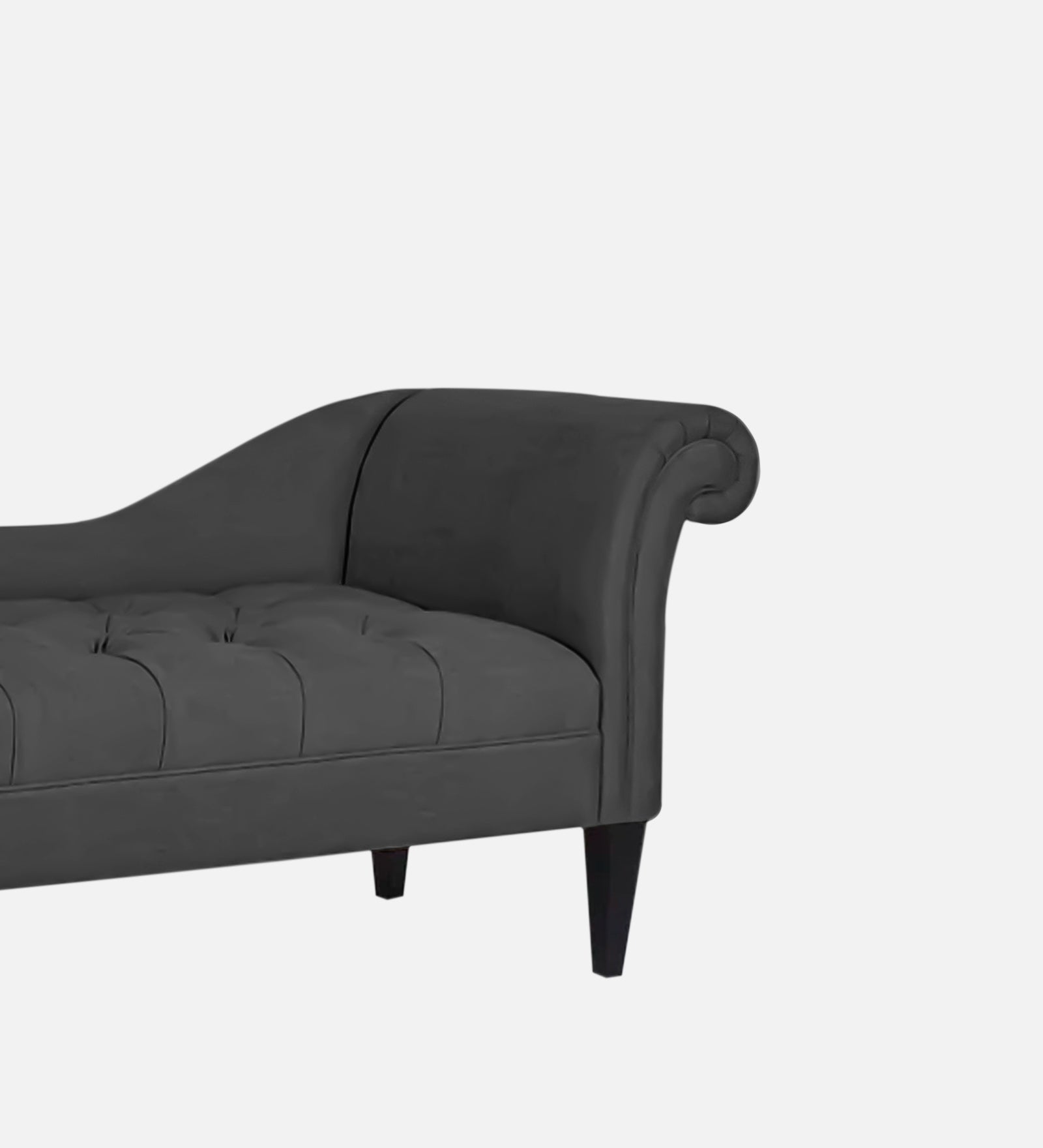 Adria Fabric LHS Chaise Lounger In Charcoal Grey Colour - Febonic Living