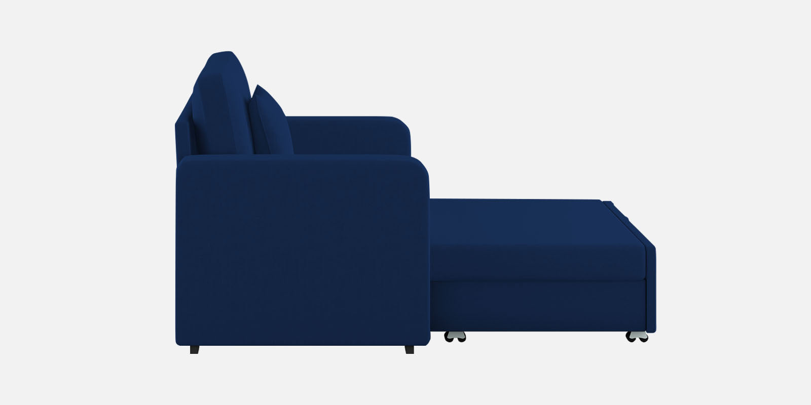 Rocky Fabric 2 Seater Pull Out Sofa Cum Bed In Royal Blue Colour With Storage - Febonic Living