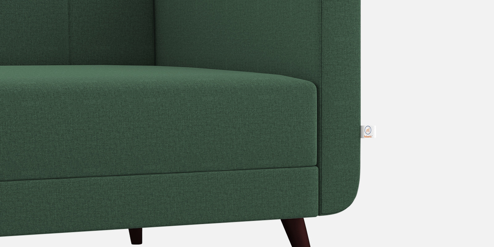 Wiki Velvet 3 Seater Sofa In Amazon Green Colour - Febonic Living
