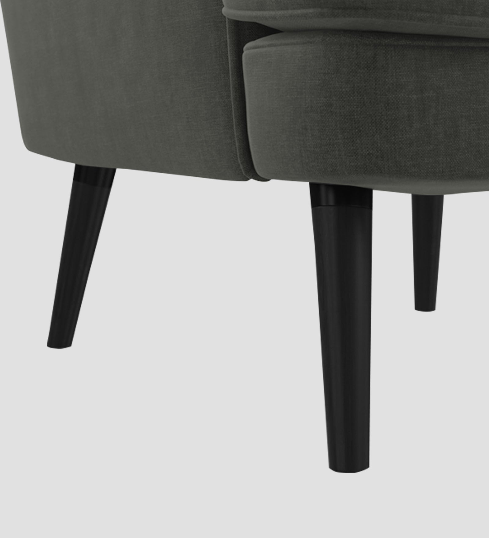 Niya Velvet Wing Chair In Hory Grey Colour - Febonic Living