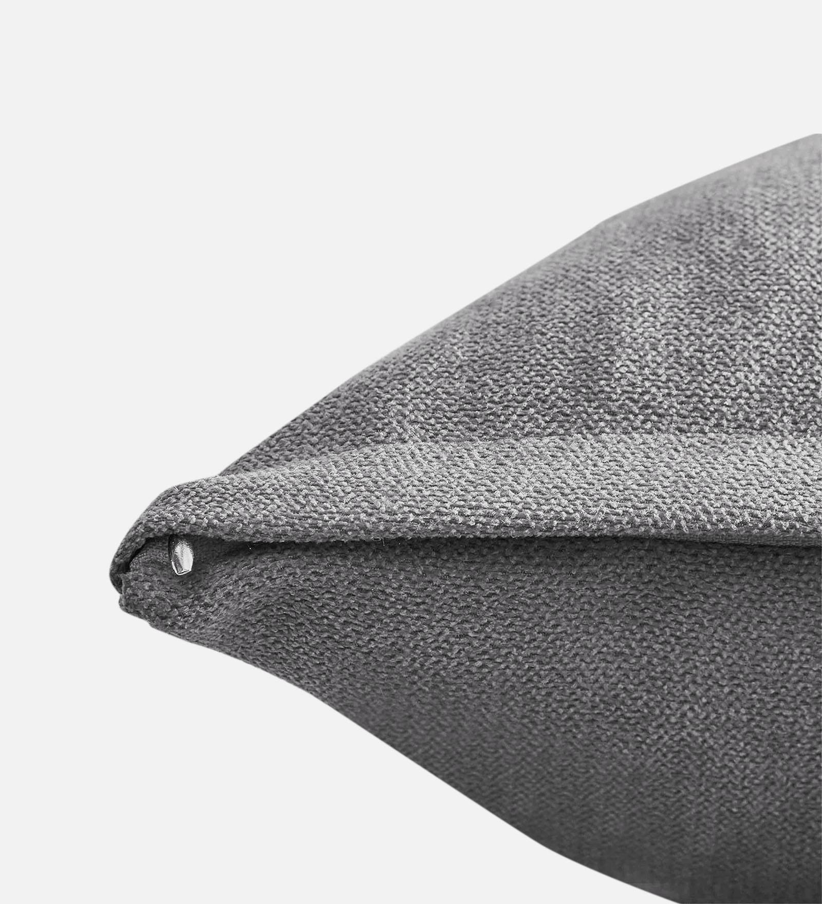 Kaya Fabric (20x20in) Sofa Pillows In Lit Grey Colour (Pack of 2) - Febonic Living