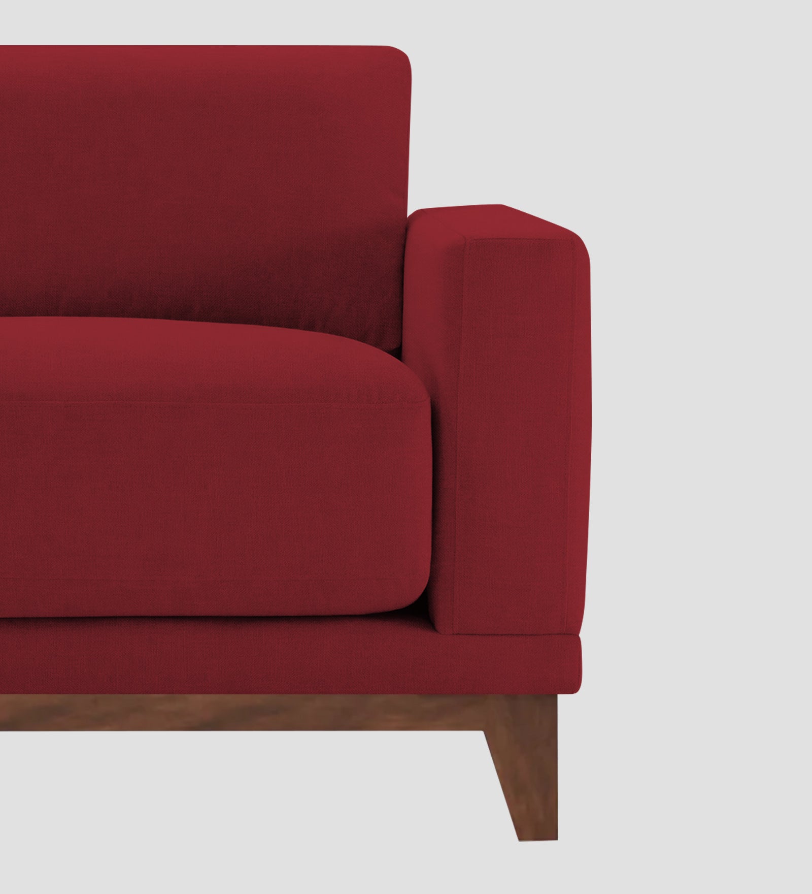 Esha Fabric 1 Seater Sofa In Chilli Red Colour - Febonic Living