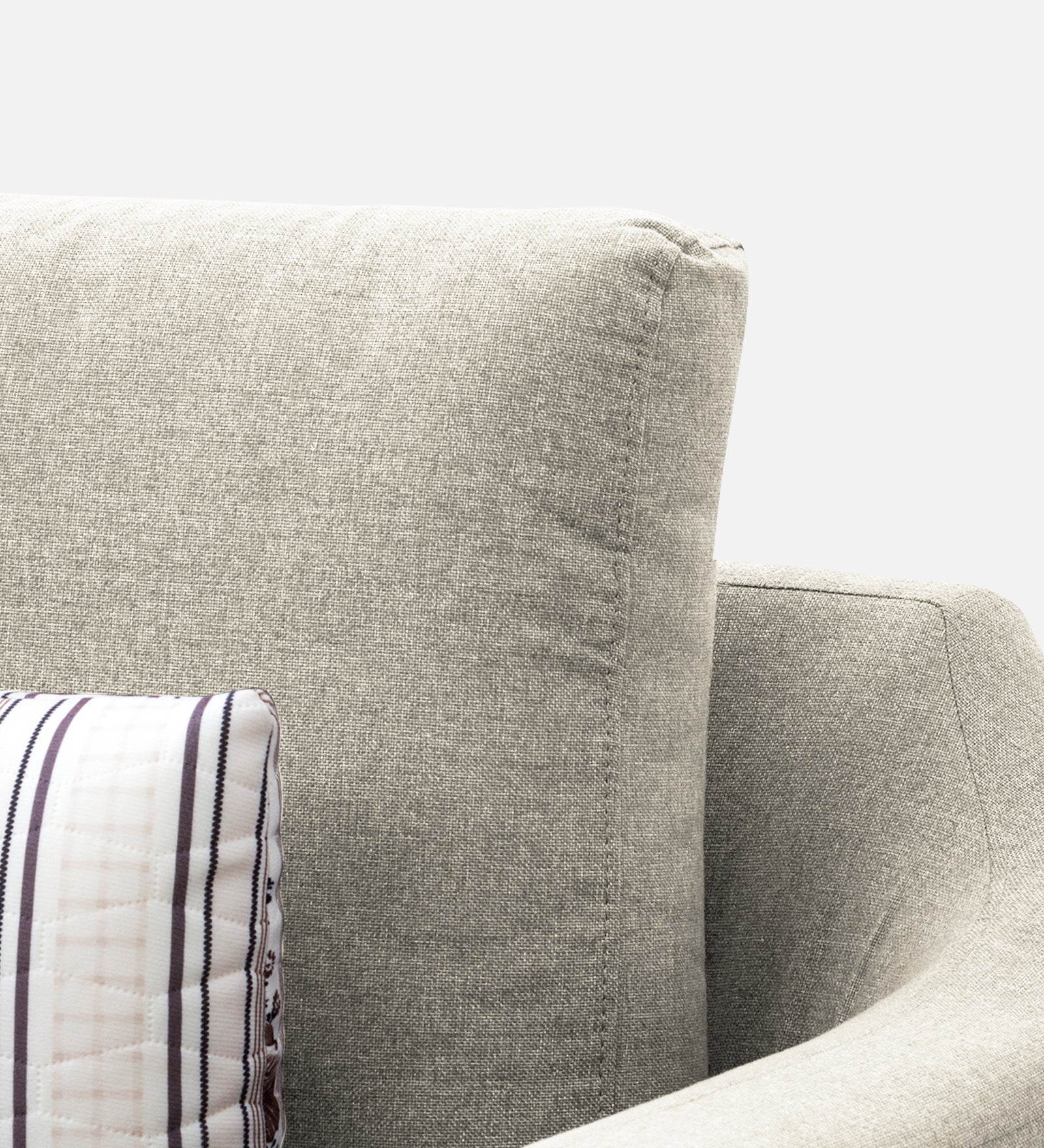 Kevin Fabric 1 Seater Sofa In Ivory Cream Colour - Febonic Living