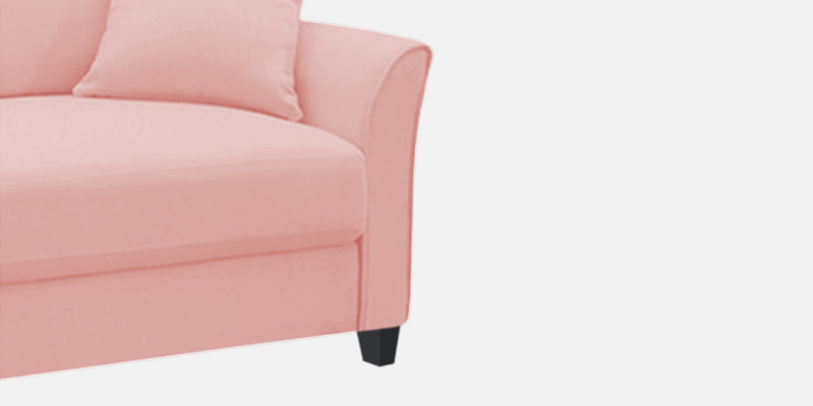 Daroo Velvet 3 Seater Sofa In Millennial Pink Colour - Febonic Living