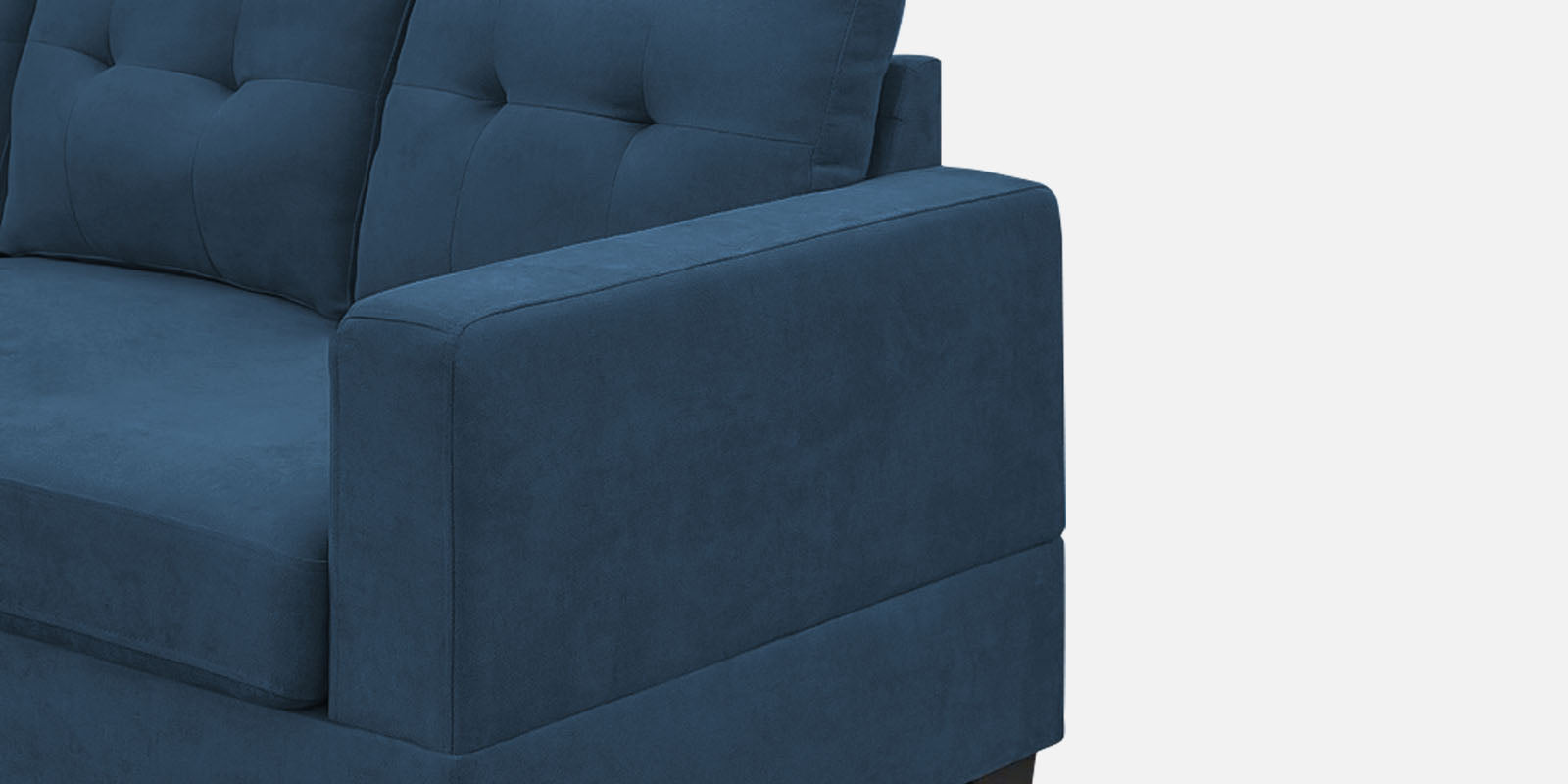 Thomas Fabric RHS Sectional Sofa (2+Lounger) In Light Blue Colour - Febonic Living