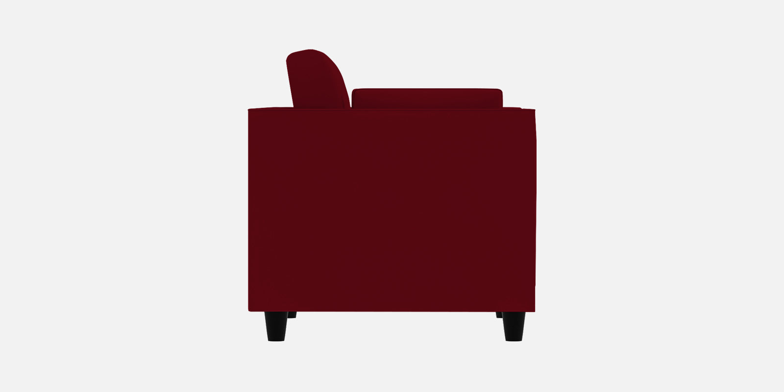 Bristo Velvet 3 Seater Sofa In Cherry Red Colour With Storage - Febonic Living