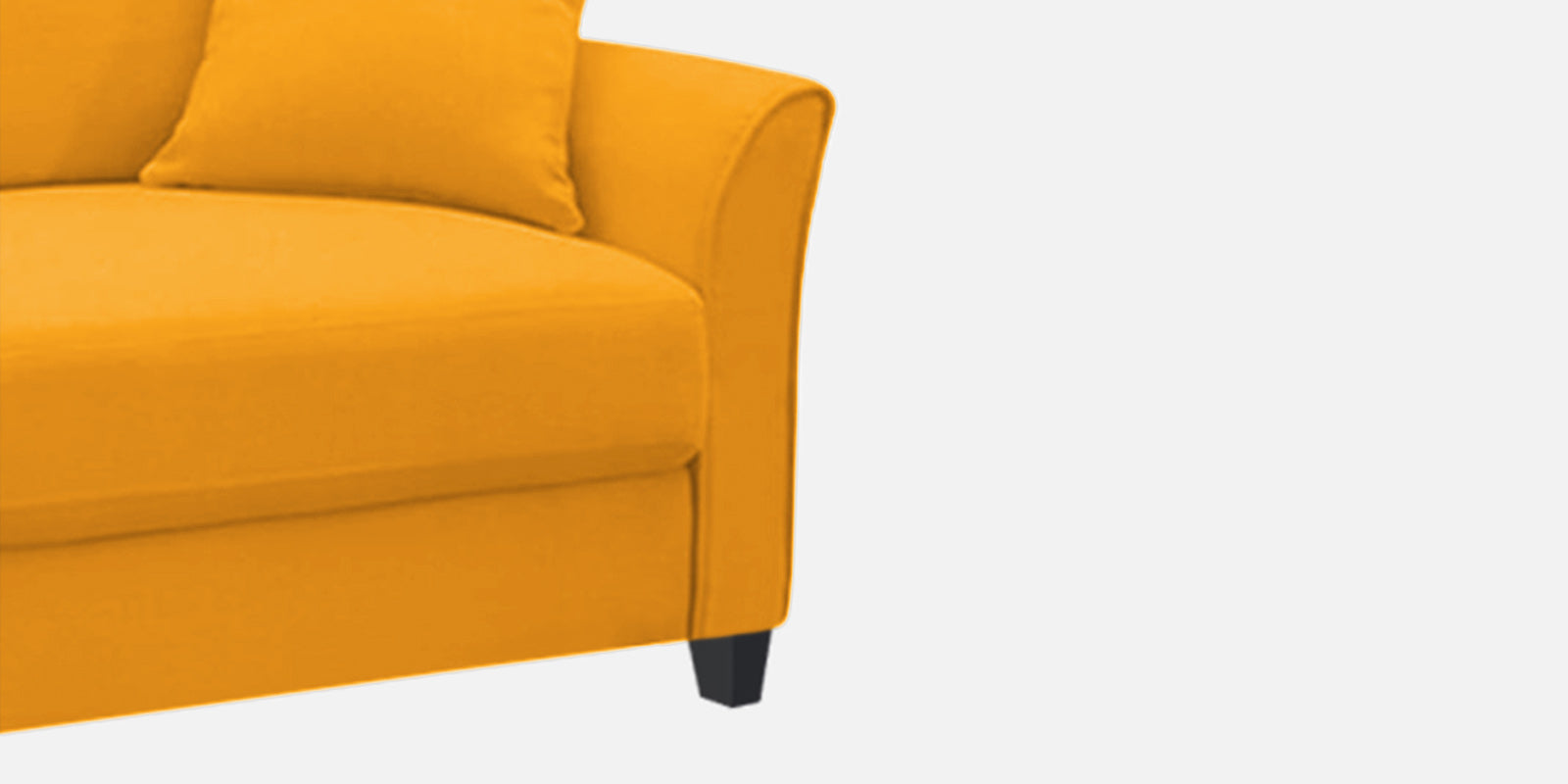 Daroo Velvet 3 Seater Sofa In Safforn Yellow Colour - Febonic Living