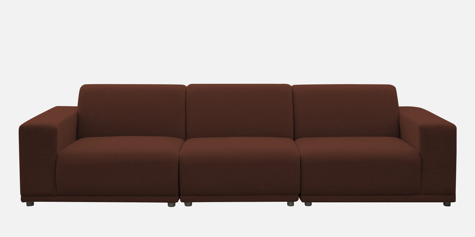 Adam Fabric RHS Sectional Sofa (3+Ottoman Lounger) In Coffee Brown Colour - Febonic Living